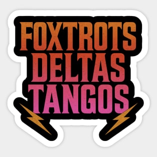 Foxtrots-Deltas-Tangos-8647-Retro-Sarcastic-Anti-Trump-Protest-Design Sticker